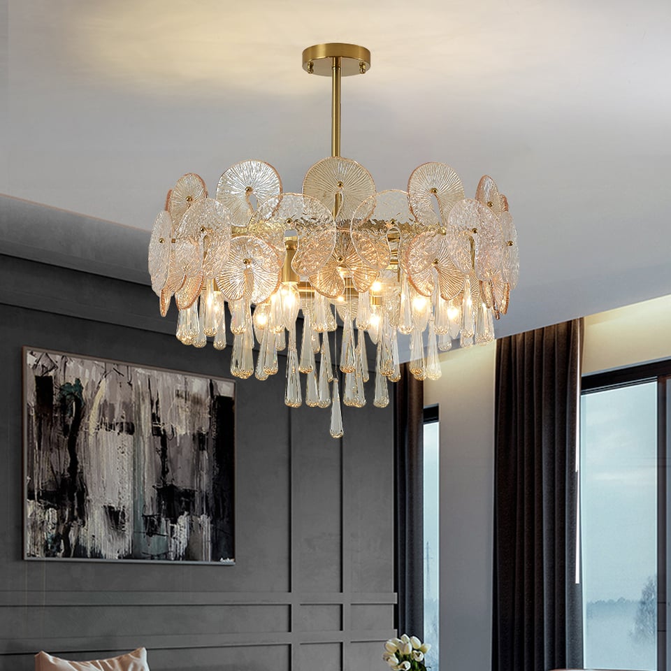 Glam 9-Light Crystal 5 Tiered Chandelier