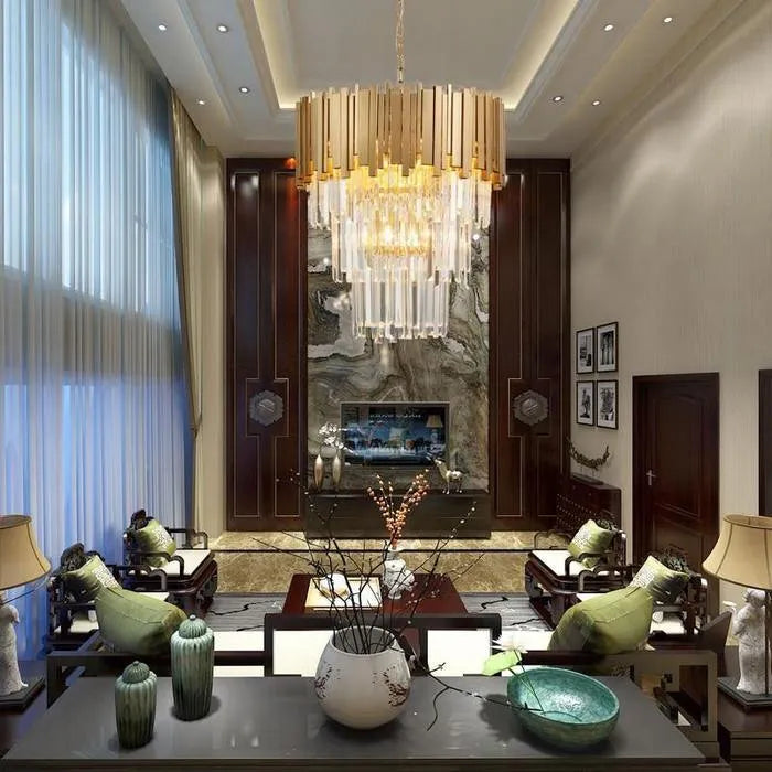 Enoch Three Tier Crystal Chandelier