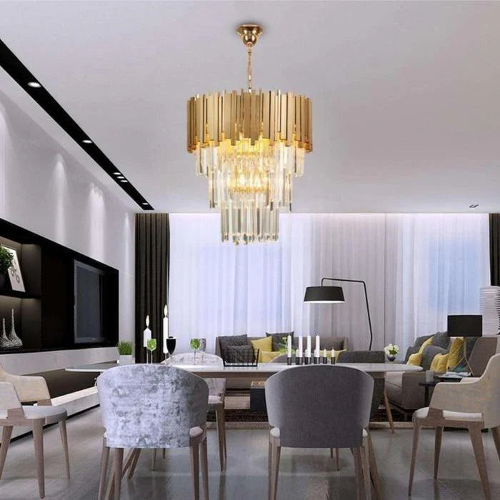 Enoch Three Tier Crystal Chandelier