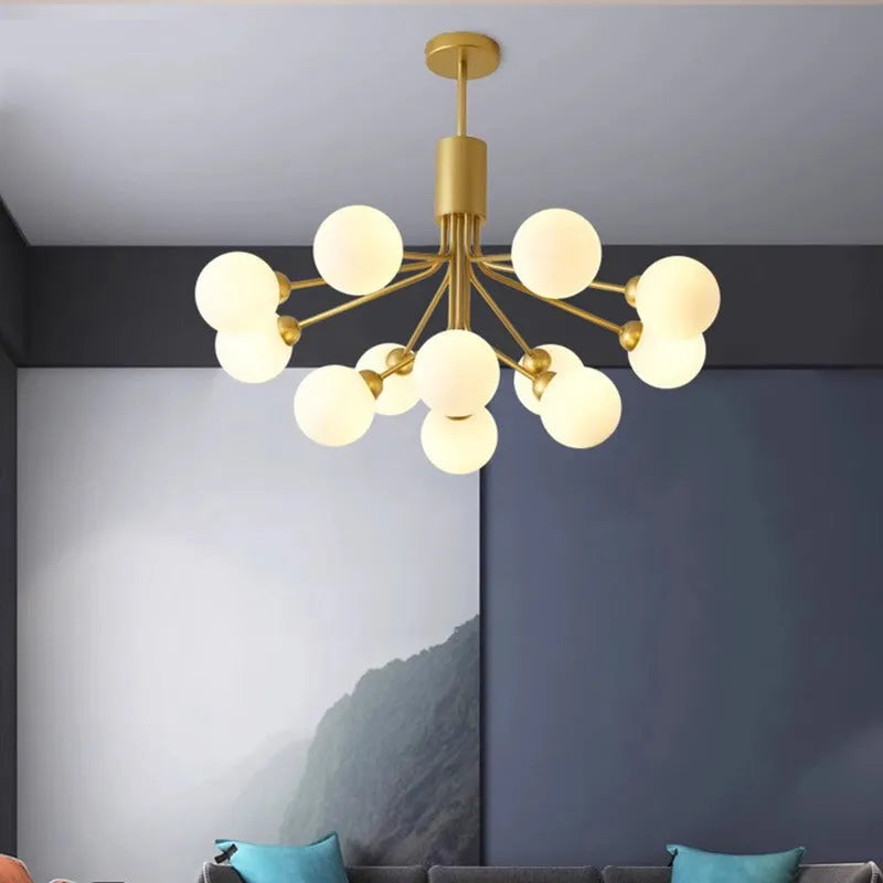 LED Chandelier Metal Living Room