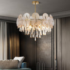 Glam 9-Light Crystal 5 Tiered Chandelier