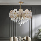 Glam 9-Light Crystal 5 Tiered Chandelier