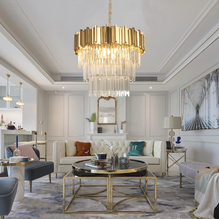 Enoch Three Tier Crystal Chandelier