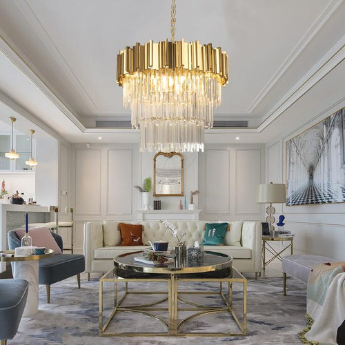 Enoch Three Tier Crystal Chandelier